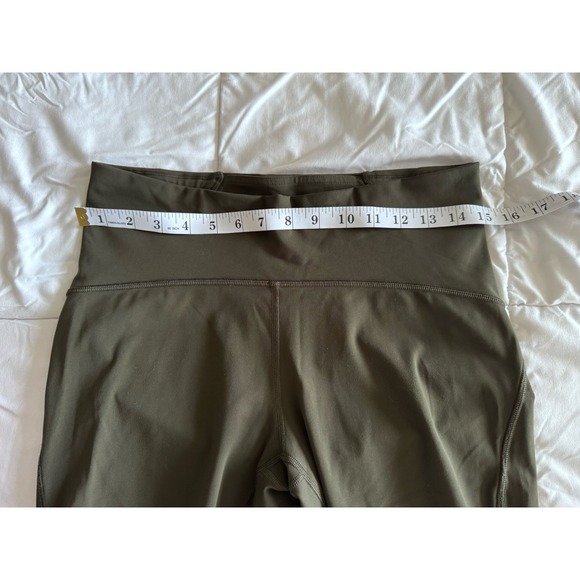 Lululemon Train Times Crop (17" Inseam) Olive Green Size 10 Workout Gym EUC - Picture 7 of 13